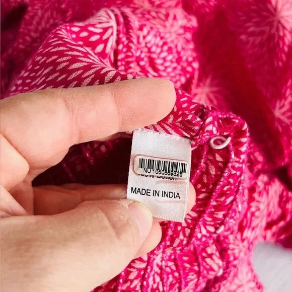 Anthropologie Banjanan Agatha Crop Top in Pink Size Large $185 - Picture 9 of 14